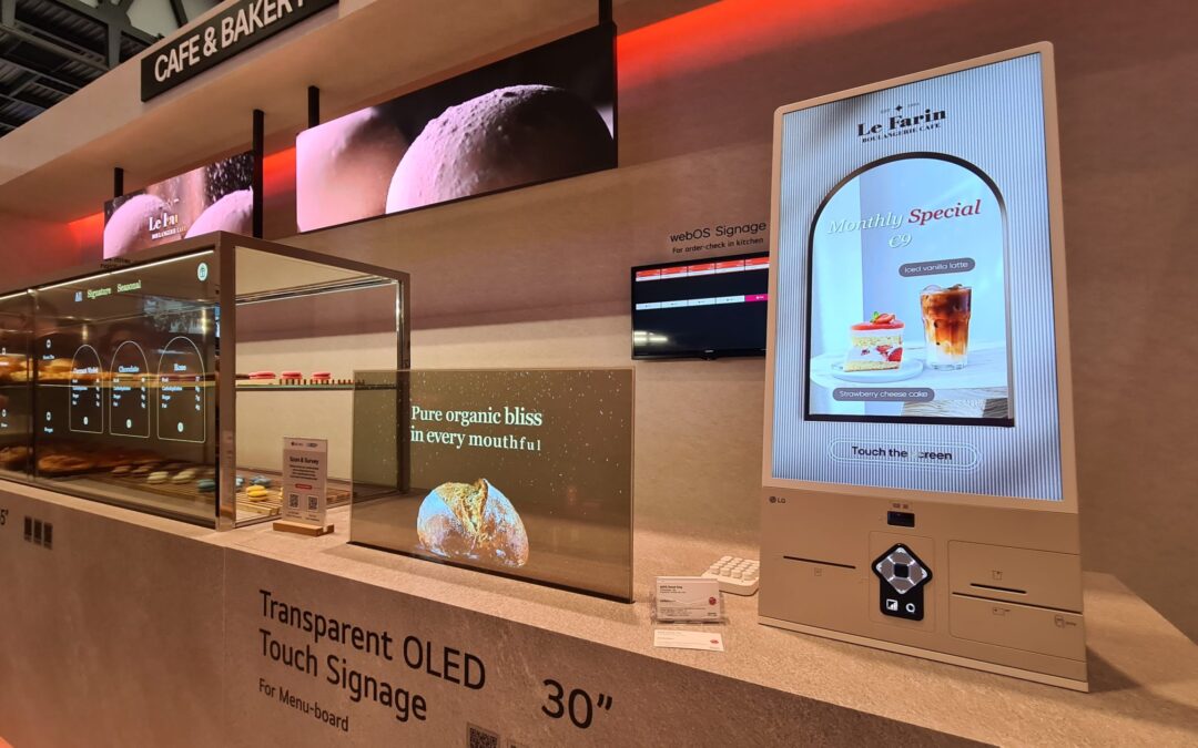 Kioski sprzedażowe i ekrany transparentne z dotykiem – technologie dla dobrych gastronomii